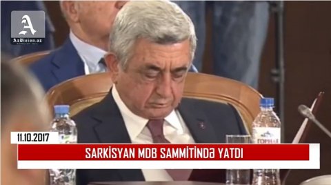 Sarkisyan prezidentlərin görüşündə yatdı