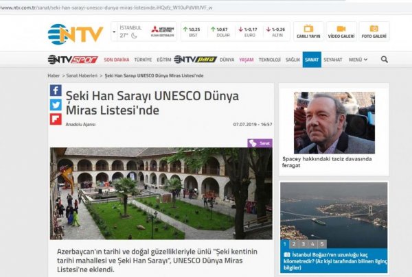 Türkiyə mediası Şəkidən yazdı