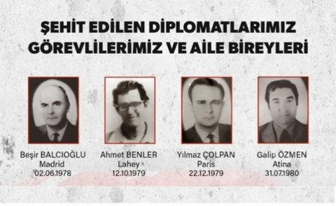 Erməni terror təşkilatlarının 49 ildə qətlə yetirdikləri türk diplomatlar - SİYAHI