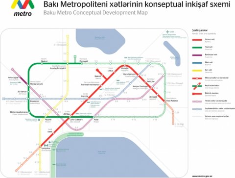 Bakıda yeni metro stansiyaları bu ərazilərdə olacaq - XƏRİTƏ