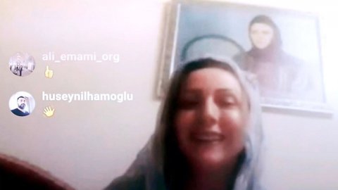 Xalq artisti İranlı tələbəsi ilə canlı yayıma qoşuldu,başını bağladı - ŞƏKİL