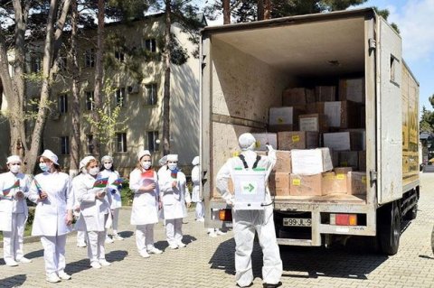 Çinin Mienyen şəhəri koronavirusla mübarizə üçün Sumqayıta tibbi yardım göndərib