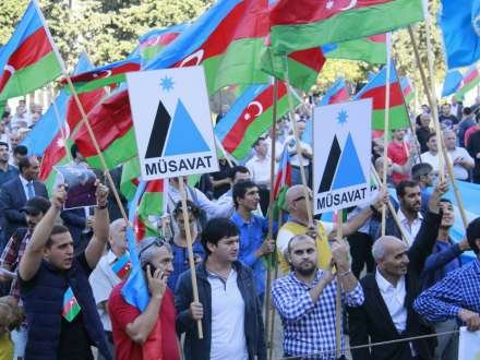  Müsavat Partiyası mitinq keçirdi 