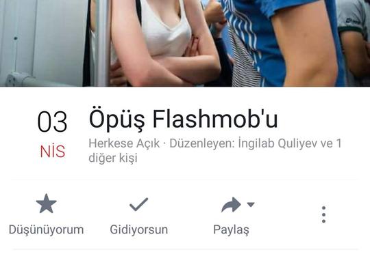 Bakıda "öpüş" flashmobu keçiriləcək