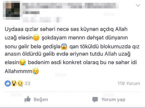 Bakıda gəlin anasını əri ilə yataqda tutdu - Anasını öldürdü