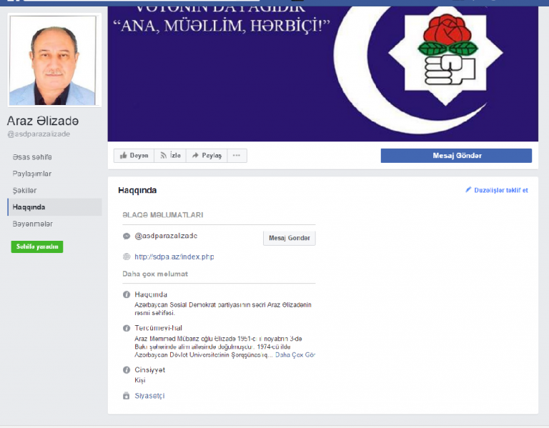 “Facebook” istifadəçilərini avara adlandıran deputatın “səhifə”si