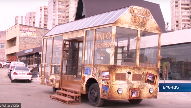 Ermənistanın ilk günəş enerjili avtobusu hazırlandı - 