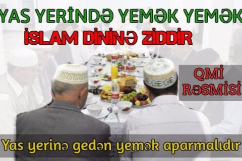 "Yas yerinə gedən özü ilə yemək aparmalıdır"