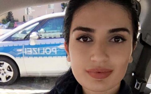 Berlini heyran qoyan azərbaycanlı polis qız