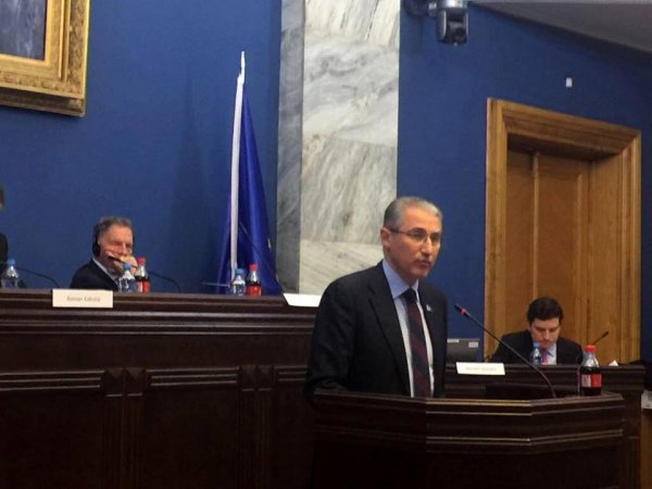 Deputat Muxtar Babayev Tiflisdə Avronest Parlamet Assambleyasının iclasında çıxış edib