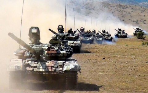 Qoşunlar, tanklar əməliyyat rayonlarına çıxarılır VİDEO, YENİLƏNİB, FOTO