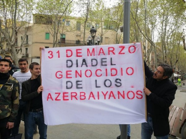 Azərbaycanlılar Barselonada ermənilərə qarşı mitinq keçirdi - ŞƏKİLLƏR,VİDEO