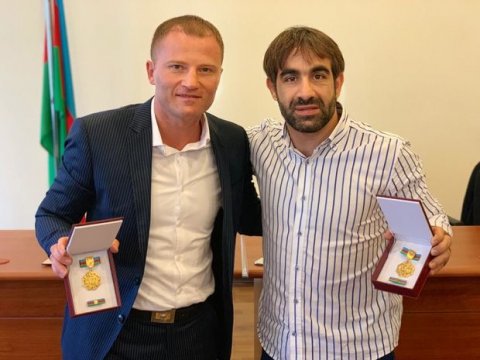 Tanınmış idmançı və veteranlarımıza yubiley medalı verildi - ŞƏKİLLƏR