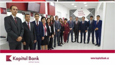 Kapital Bank yenilənən Şəmkir filialını istifadəyə verdi