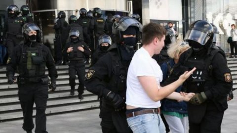 Minskdə 250 nəfər aksiya iştirakçısı saxlanılıb - RƏSMİ