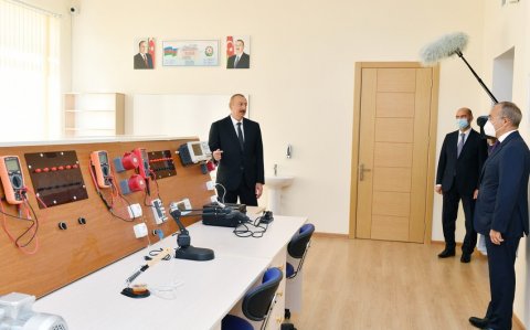 Prezident Peşə Təhsil Mərkəzinin açılışında - Şəkil