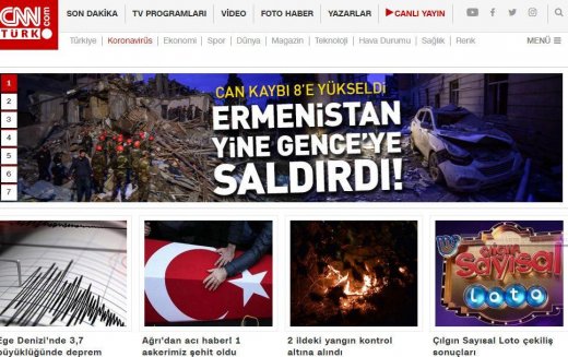 Ermənistanın Gəncəyə təxribatı Türkiyə mediasında - ŞƏKİL