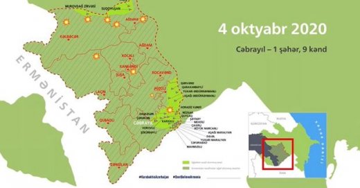 Azərbaycanın işğaldan azad etdiyi ərazilərin interaktiv xəritəsi