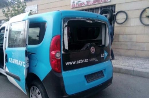 Ermənilər AzTV-nin maşınını vurdu, sürücü yaralandı - ŞƏKİLLƏR