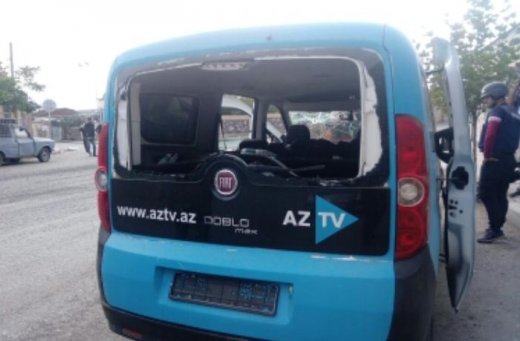 Ermənilər AzTV-nin maşınını vurdu, sürücü yaralandı - ŞƏKİLLƏR