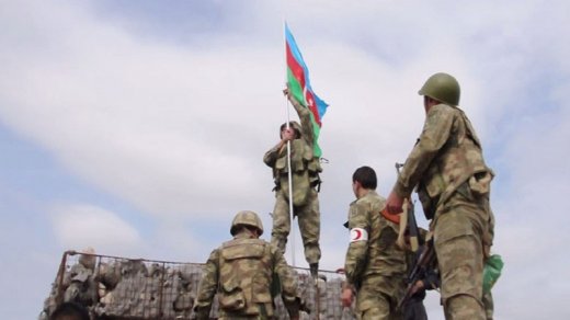 Ağdamın Şelli kəndində Azərbaycan bayrağı ucaldıldı