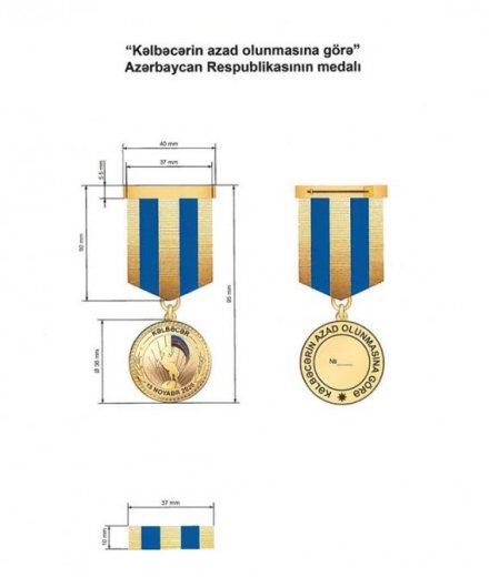 Prezident “Kəlbəcərin azad olunmasına görə” medalının əsasnaməsini təsdiqləyib - Şəkil