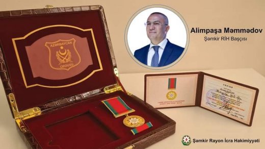 Müdafiə Nazirliyi İcra başçısını medalla təltif etdi - Şəkil