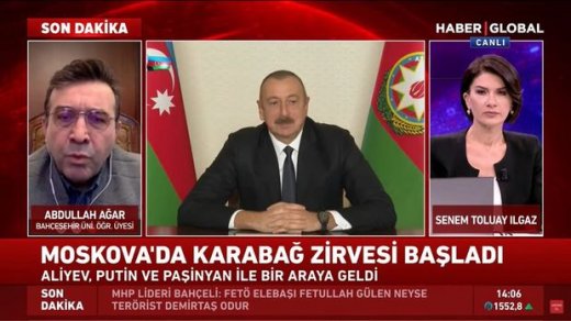 İlham Əliyev, Putin və Paşinyan görüşü “Haber Global”da 