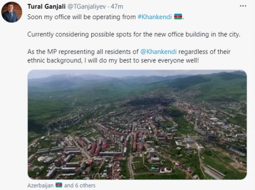 Azərbaycanlı deputat Xankəndidən ofis axtarır: “Tezliklə...”