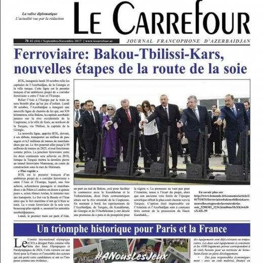 Azərbaycanın yeganə fransızdilli “Le Carrefour” qəzetinin 14 yaşı tamam olur