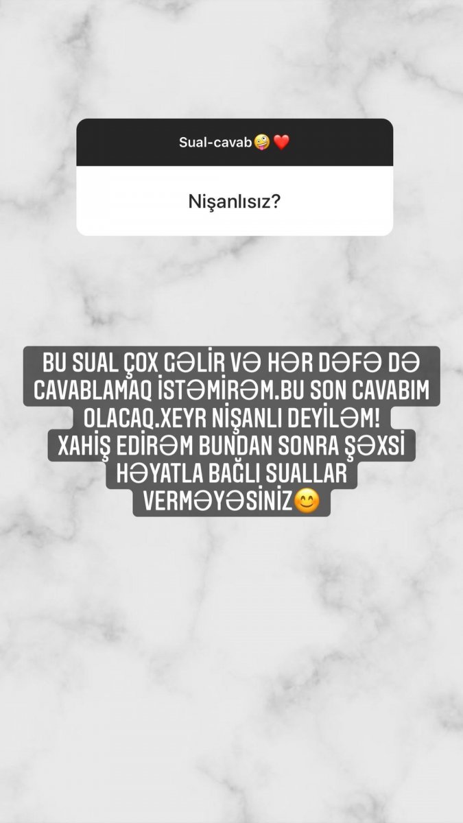 Mələkxanım Əyyubovanın qızı nişanını qaytarıb - ŞƏKİL