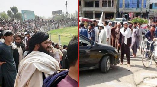 “Taliban” 4 komandiri minlərlə insanın gözü önündə asdı