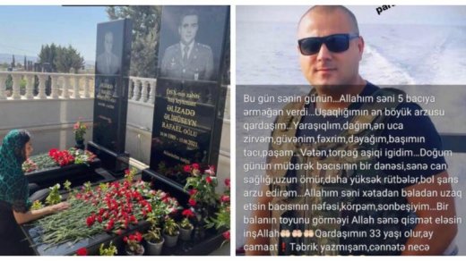 Vüsalə Əlizadə vəfat edən qardaşından yazdı