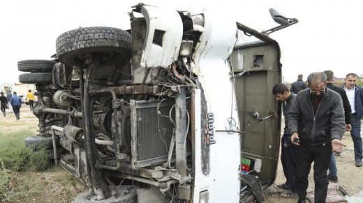 Abşeronda sərnişin avtobusu aşdı, xəsarət alanlar var - ŞƏKİLLƏR