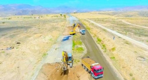 Şükürbəyli-Cəbrayıl-Hadrut avtomobil yolunun tikintisi sürətlə davam etdirilir – ŞƏKİL